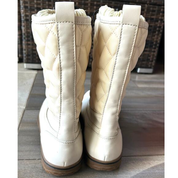 Coach Winter White Sparrow Quilted Waterproof Winter Snow Boots Womens 9.5 - Picture 9 of 14